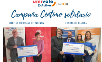 Donamos el redondeo de las nóminas a Cáritas Diocesana de Valencia y Fundación Aladina
