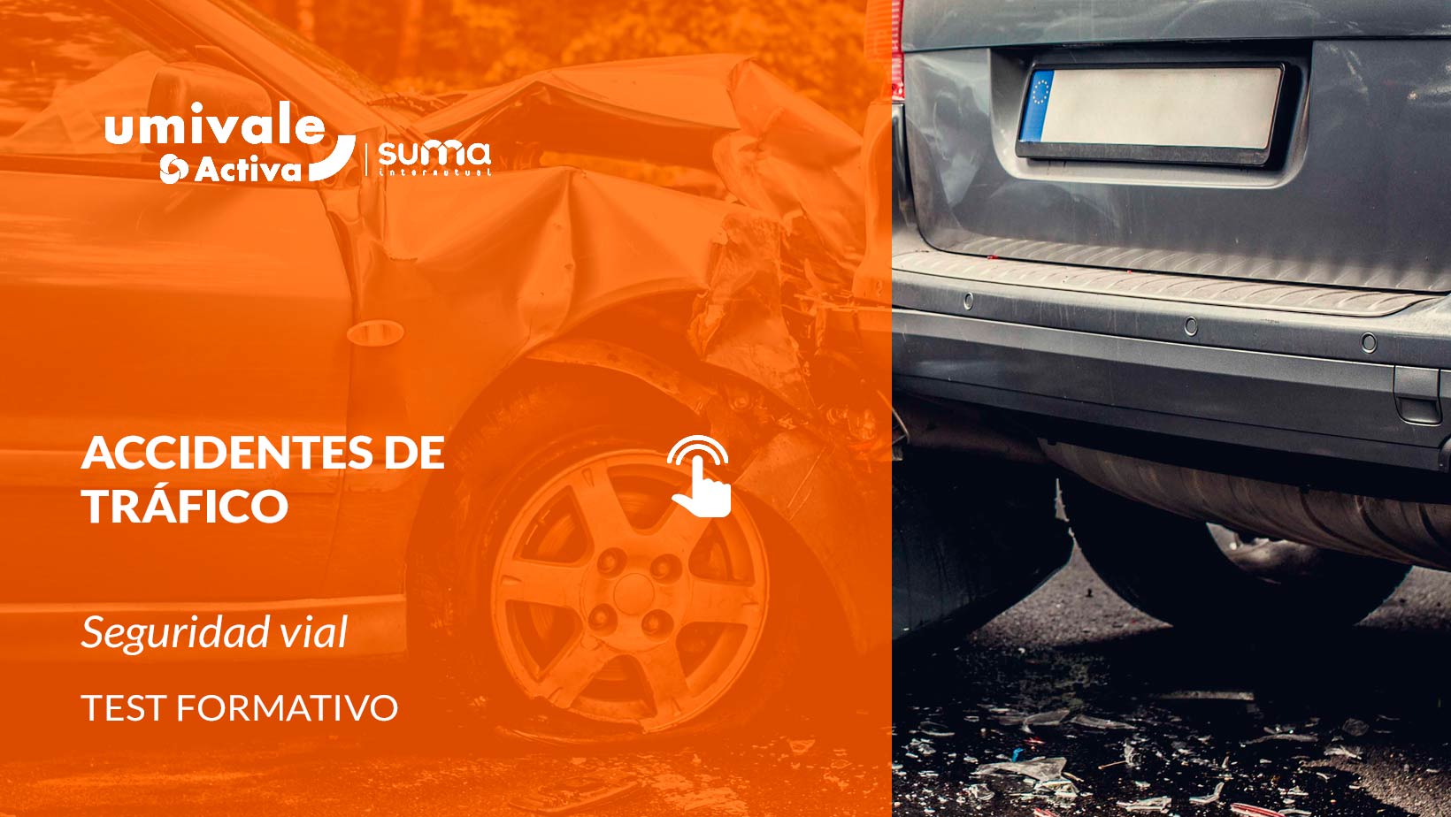 Imagen de un accidente de tráfico con dos coches involucrados