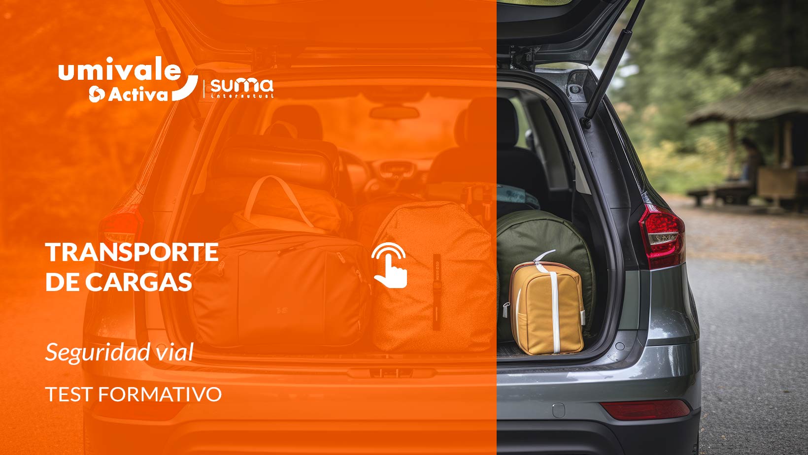 Primer plano de la parte trasera de un coche cargado con maletas para un viaje